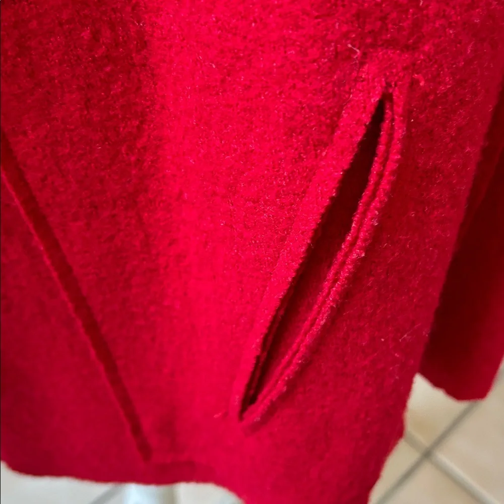 Coldwater Creek Women’s Vintage Artsy Wool Blend Red Holiday Jacket Coat Size 1X - Picture 13 of 15